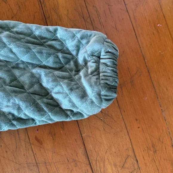 Sage Green Velvet Quilted Shorts and Jacket Matching Set - Picture 7 of 10